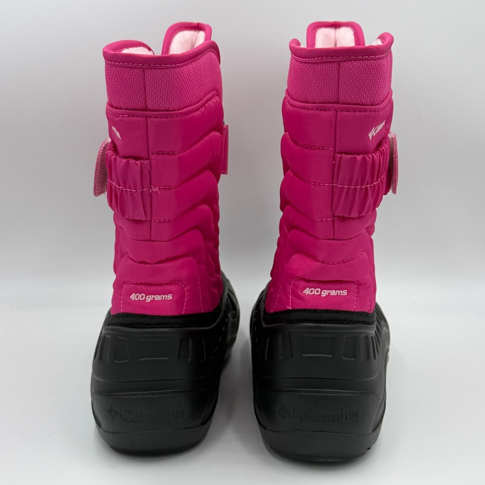 NEW Columbia Powderbug Snowlite Strap Winter Boots Pink BY6077-695 Youth Size 7 - Picture 4 of 10